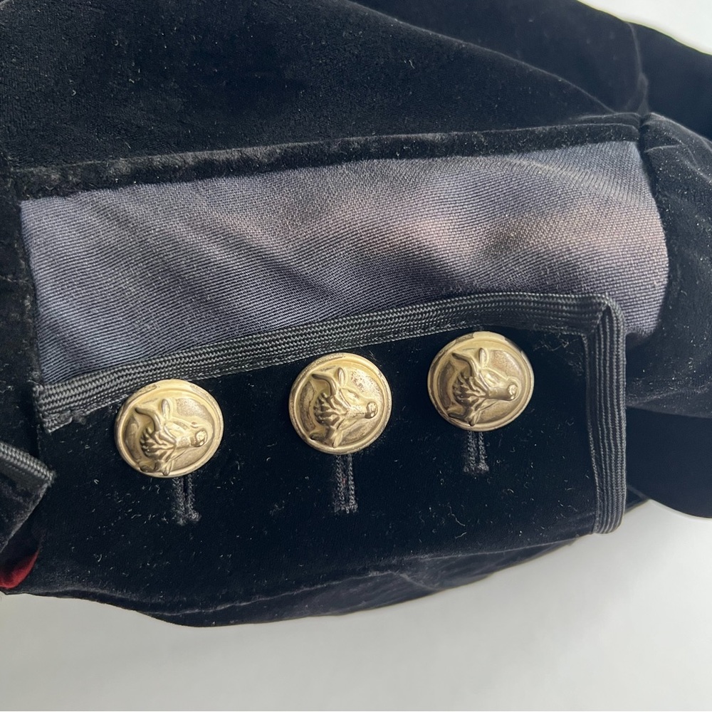 Vintage Jean Paul Gaultier Black Velvet Military Jacket S Eu 42 - Picture 13 of 13